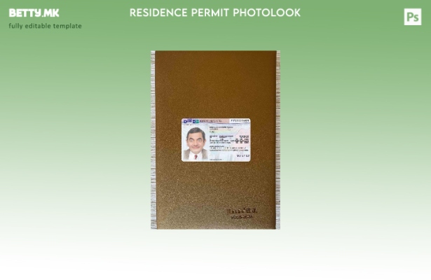 Модерен стил Дозвола за престој во Германија претставува шаблон photolook FRONT